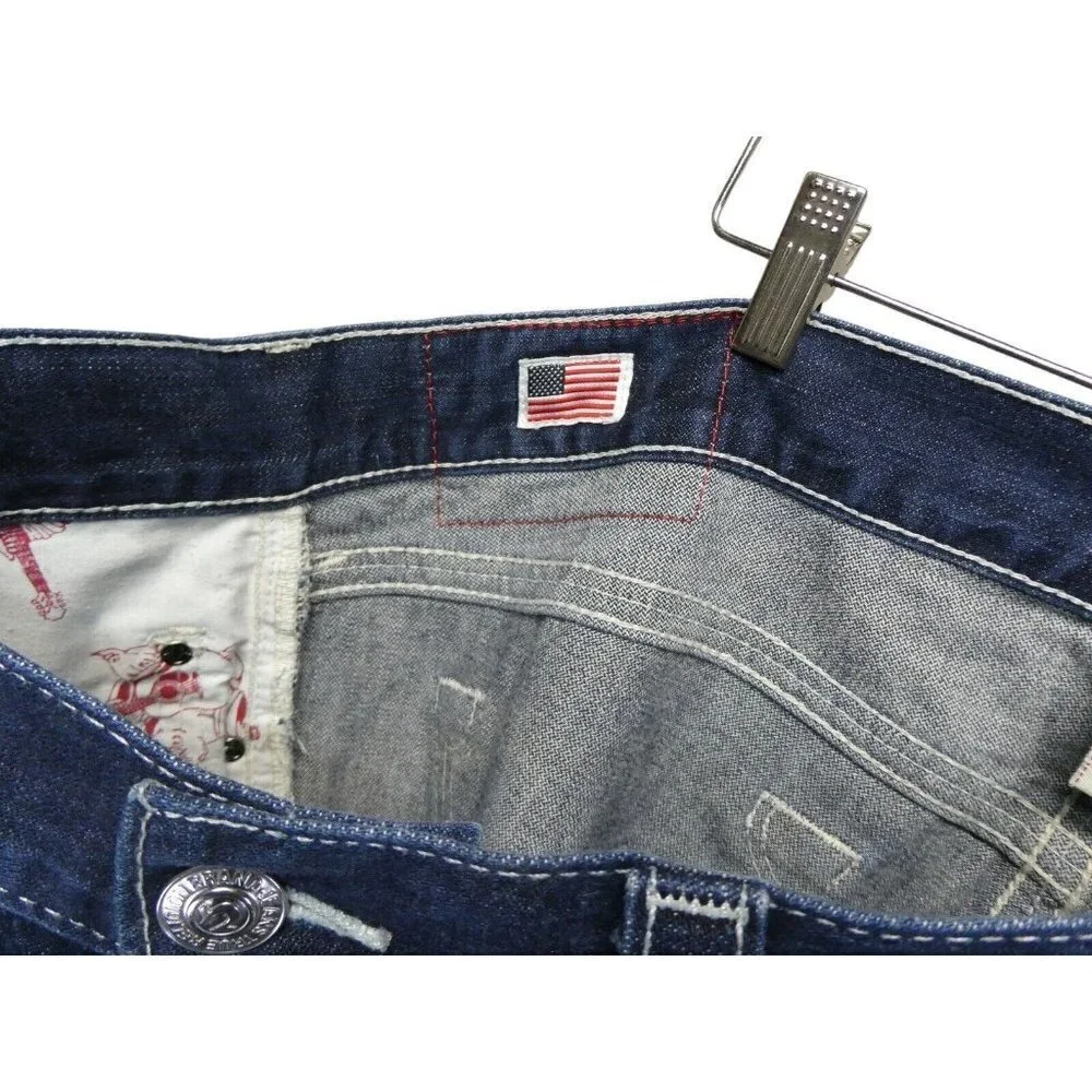 Vintage True Religion Jeans Mens 38 Geno‎ Button Fly Waist 41